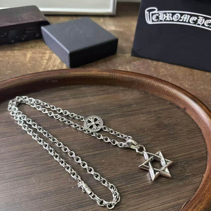 Street Style Hexagram Design Necklace