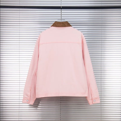 Pink Deer-Texture Brown Collar Jacket