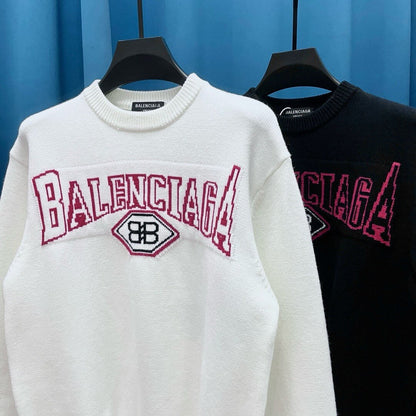 Red Letter Embroidered Sweater