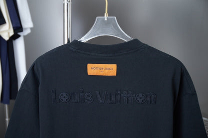 2025 New Hollow Embroidery + Mesh Embroidery T-shirt