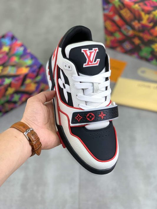 New Red Striped Sneakers