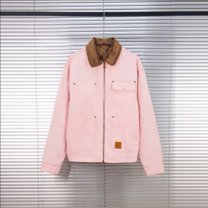 Pink Deer-Texture Brown Collar Jacket