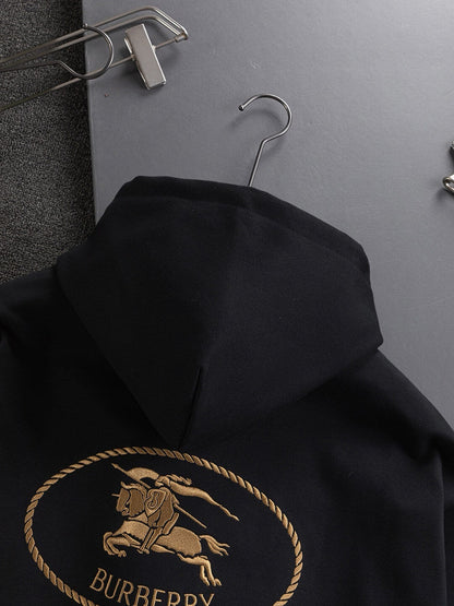 Chest War Horse Embroidery Hoodie