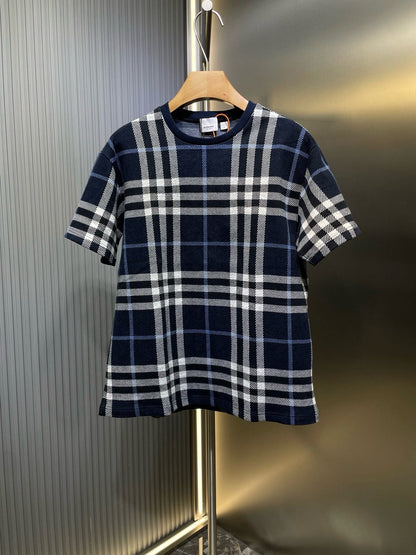 Retro Knit Check T-Shirt