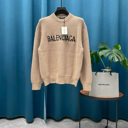 Classic Letter Embroidered Sweater