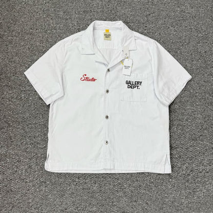 2025 White Embroidered Denim T-Shirt