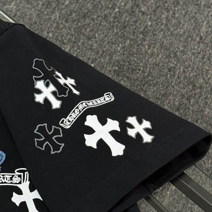 Denim Patch Embroidery T-Shirt