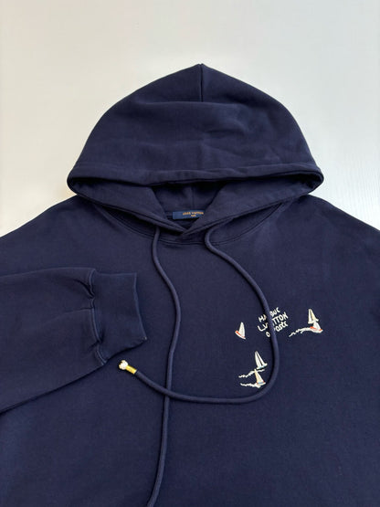 Sailboat Embroidery Hoodie