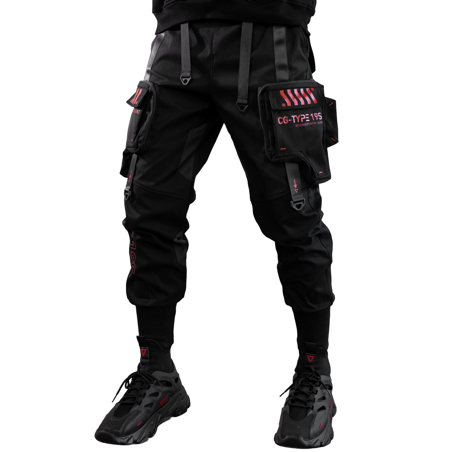 CG-Type 19S Black Red Cargo Pants