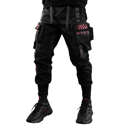 CG-Type 19S Black Red Cargo Pants