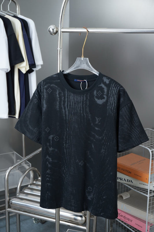 Ripple Texture Puff Print T-Shirt