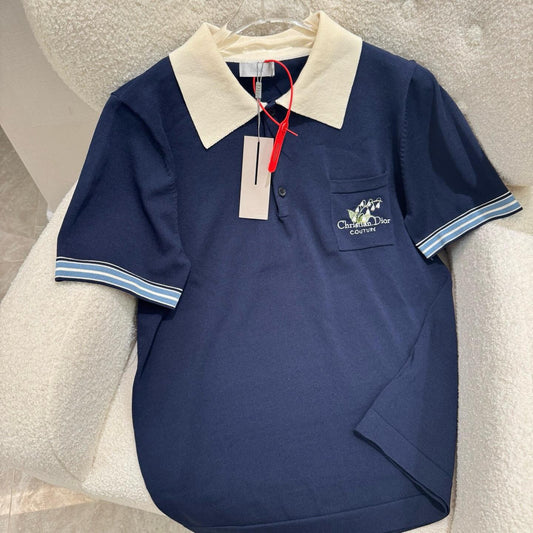 Lily Embroidery Knit T-shirt