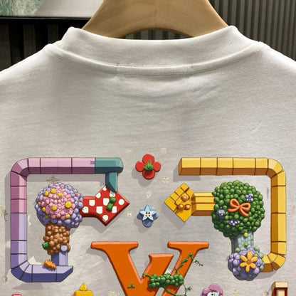 2025 Bright Floral Cartoon T-shirt