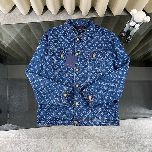 Classic All-Over Print Denim Jacket