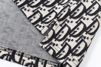 All-Over Jacquard Letter Polo Shirt