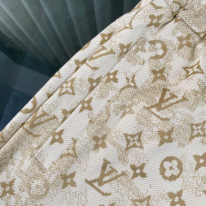 2025 New Classic Beige Jacquard T-shirt