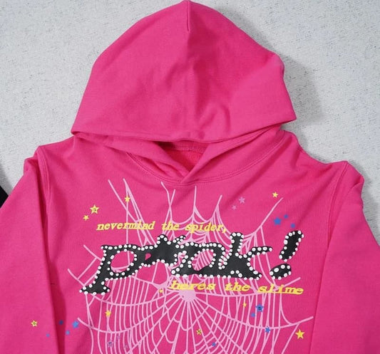 Classic Web Black & Pink Hoodie