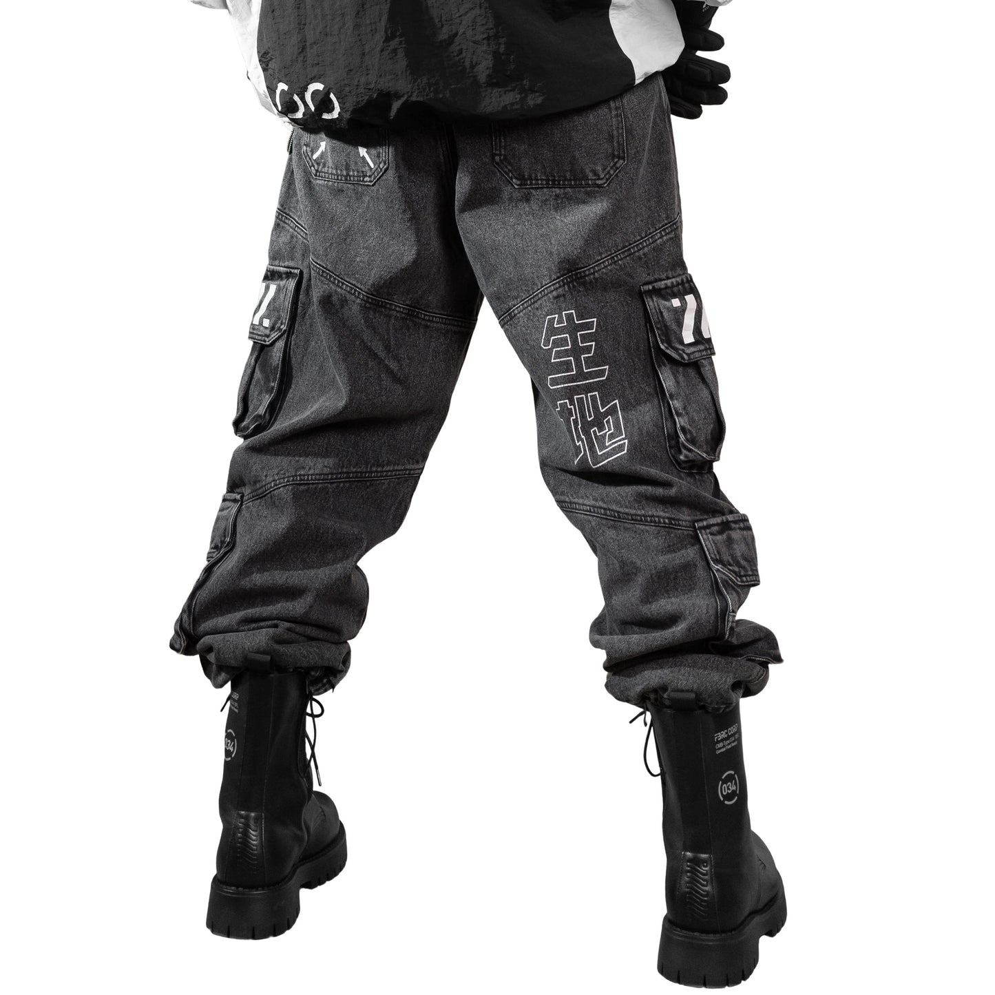 DJ-Type 001A Charcoal Denim Cargo Pants
