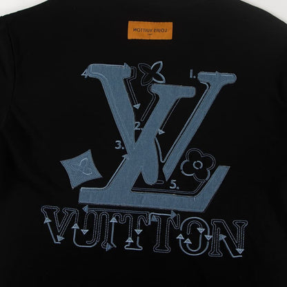 2025 Embroidered Denim Patch T-Shirt