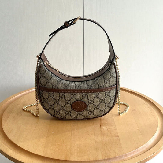 Vintage Crescent-Shaped Handheld Shoulder Bag