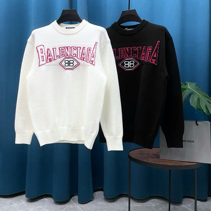 Red Letter Embroidered Sweater