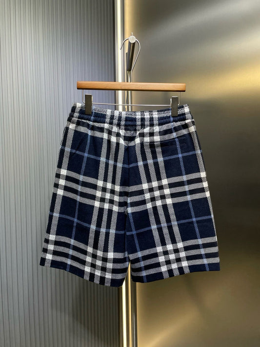 Knitted Checkered Shorts
