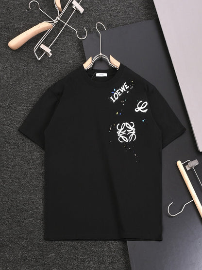 Hand-Drawn Letter Graphic T-Shirt