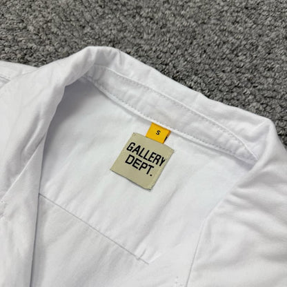 2025 White Embroidered Denim T-Shirt