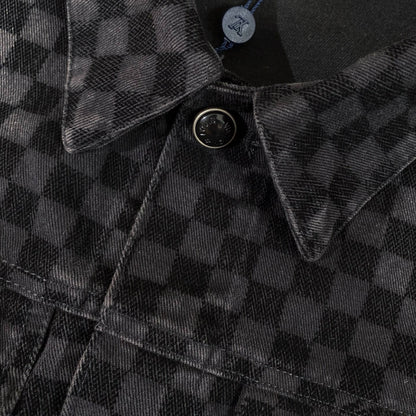 Checkerboard Denim Jacket