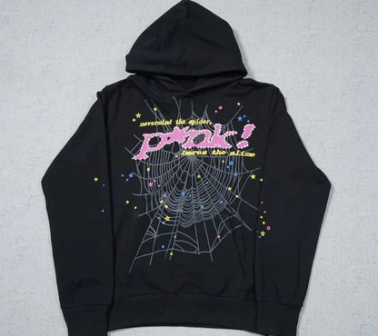 Classic Web Black & Pink Hoodie