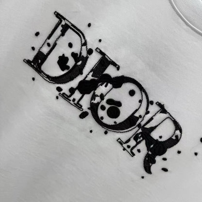 2025 New Hollow Letter Embroidered T-Shirt