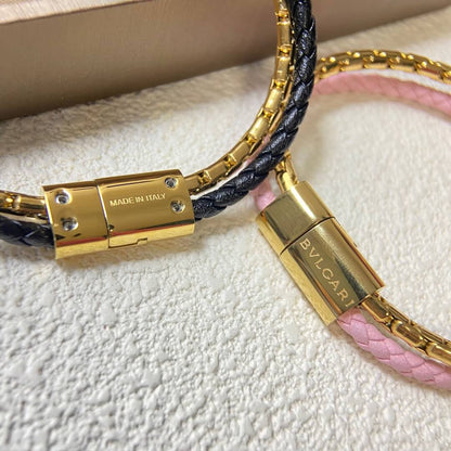 Trendy Snakehead Genuine Leather Braided Bracelet
