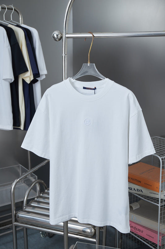 2025 New Hollow Embroidery + Mesh Embroidery T-shirt