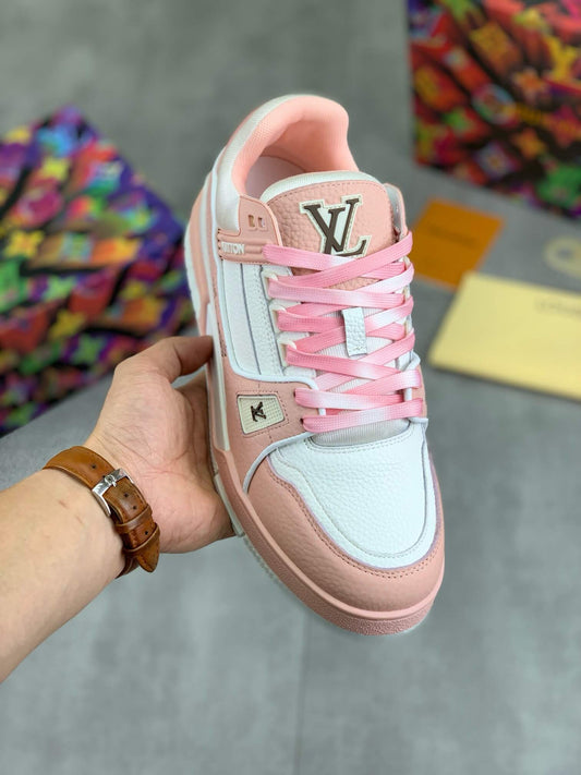 Pink-Laced Sneakers