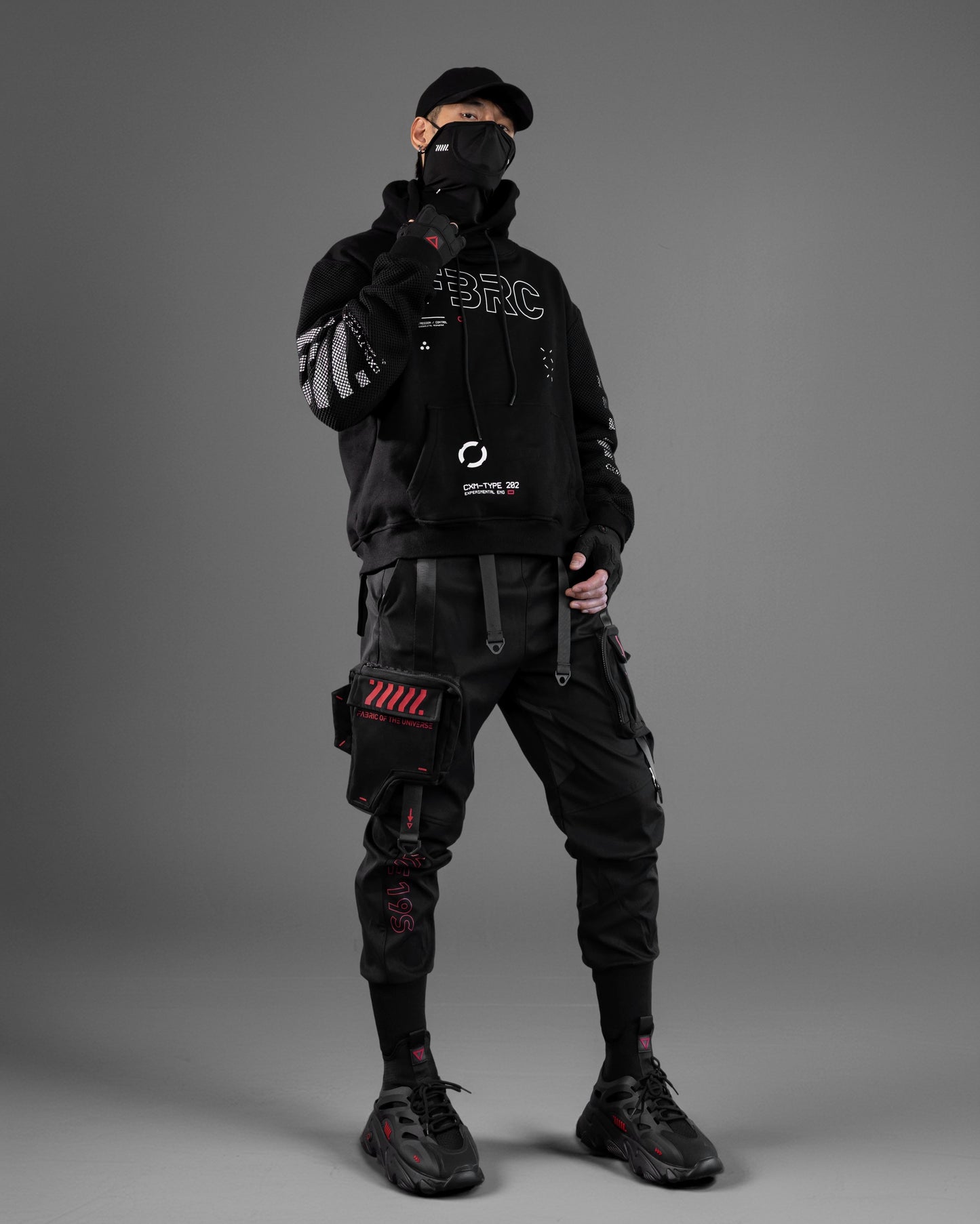 CG-Type 19S Black Red Cargo Pants
