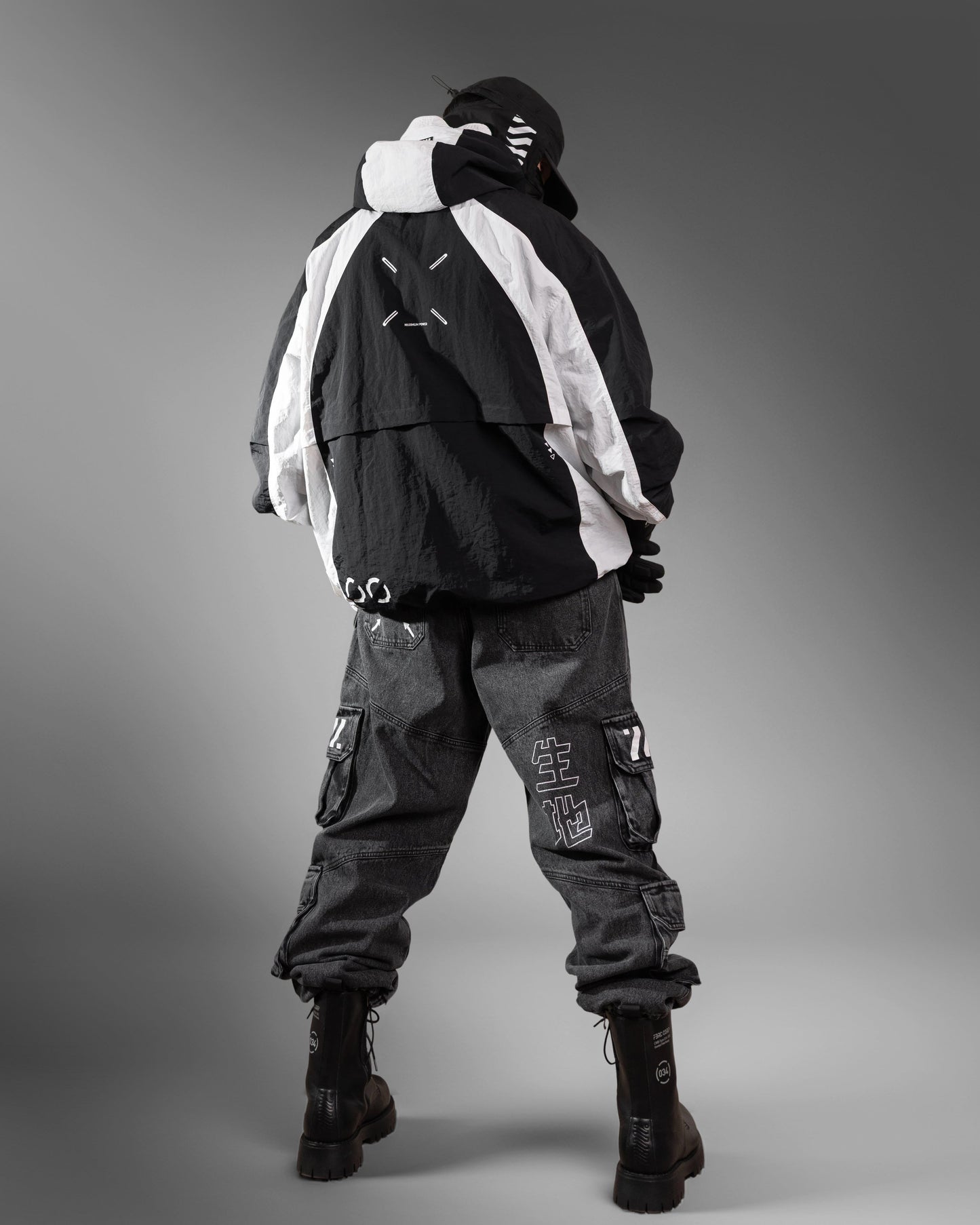 DJ-Type 001A Charcoal Denim Cargo Pants