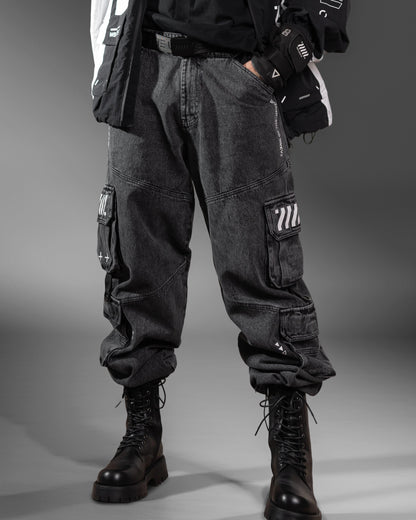 DJ-Type 001A Charcoal Denim Cargo Pants