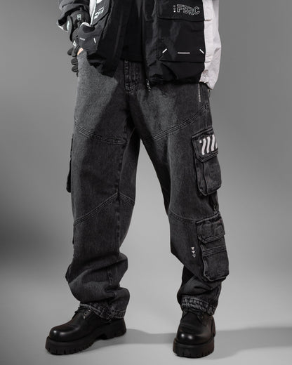 DJ-Type 001A Charcoal Denim Cargo Pants