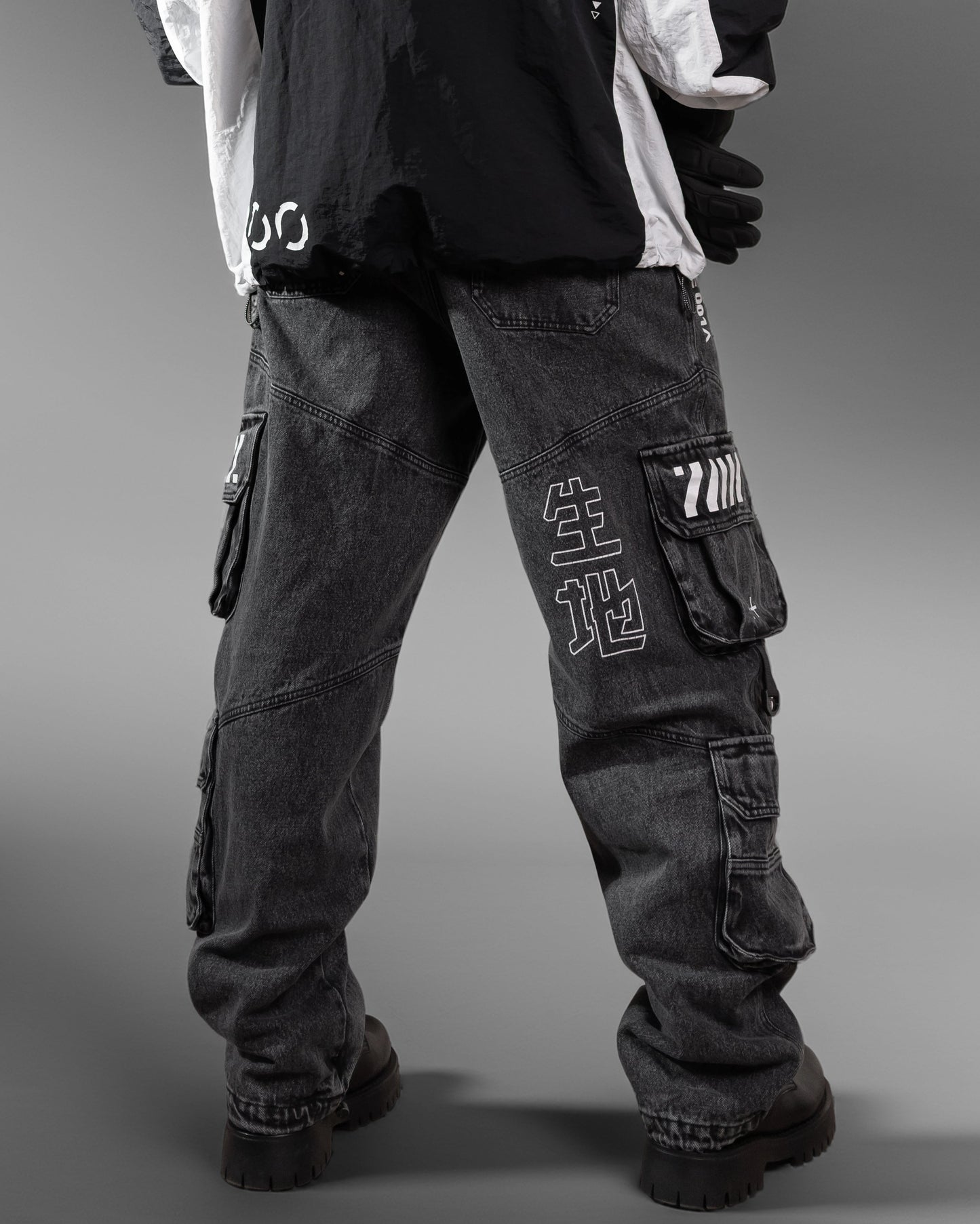 DJ-Type 001A Charcoal Denim Cargo Pants