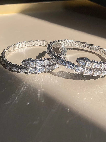 Snake Bone Full Diamond Bracelet