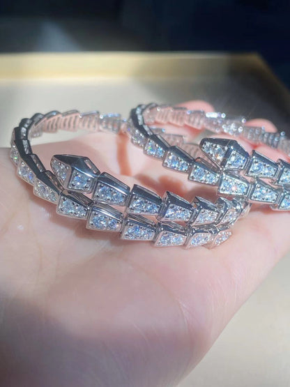 Snake Bone Full Diamond Bracelet