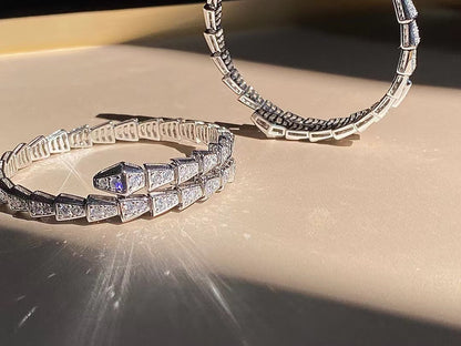 Snake Bone Full Diamond Bracelet