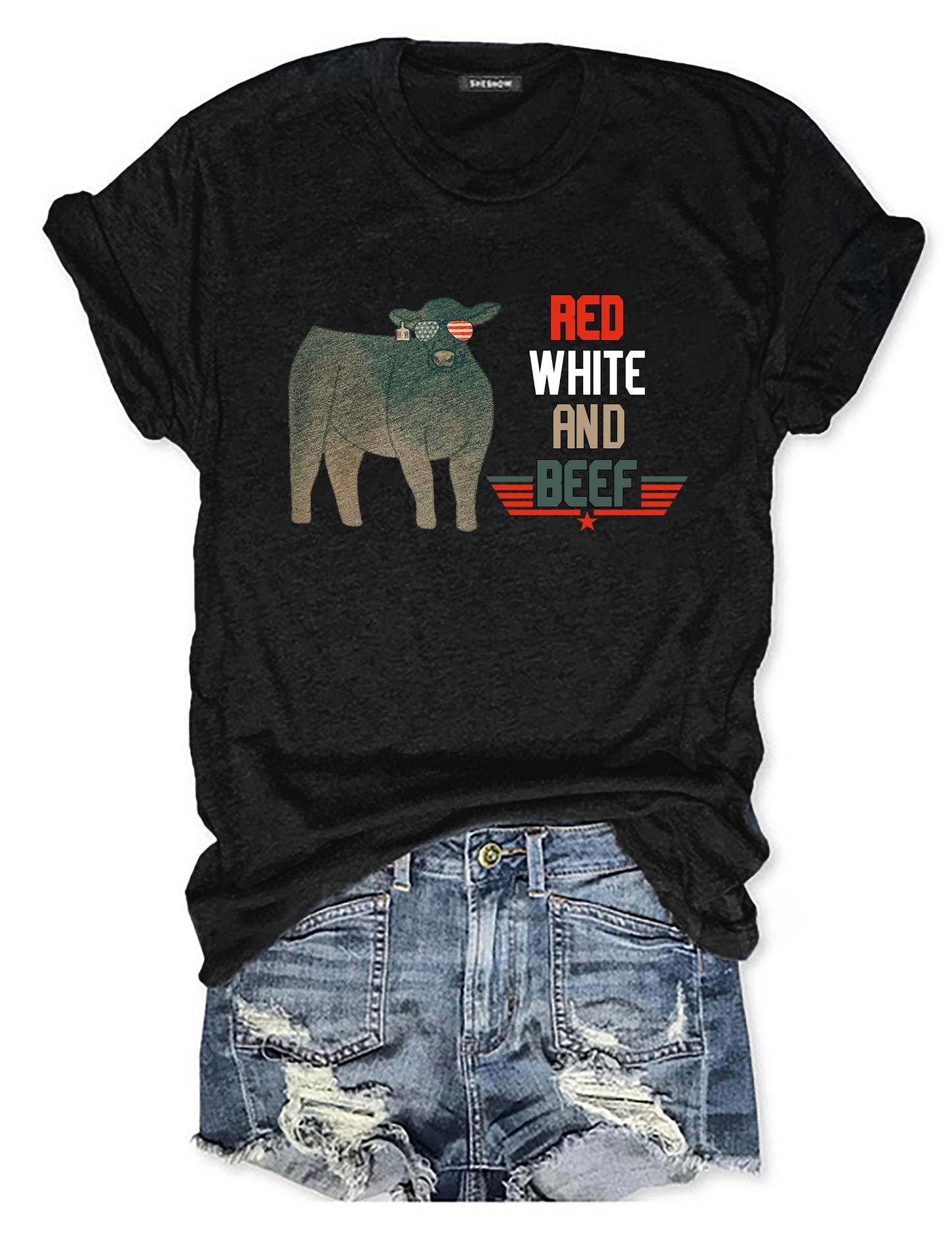 Red White And Beef Cattle T-shirt