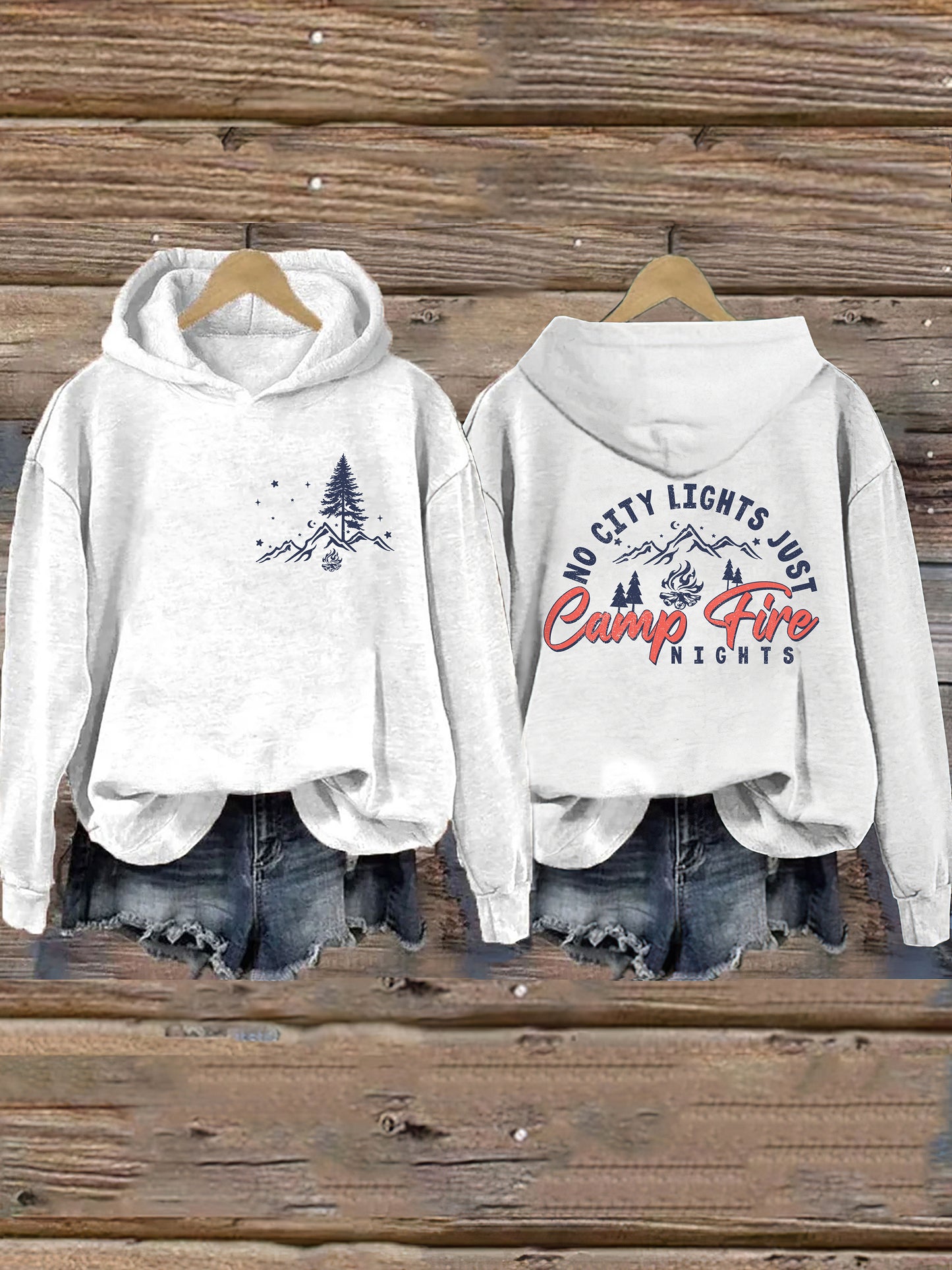No City Lights Just Campfire Nights Hoodie