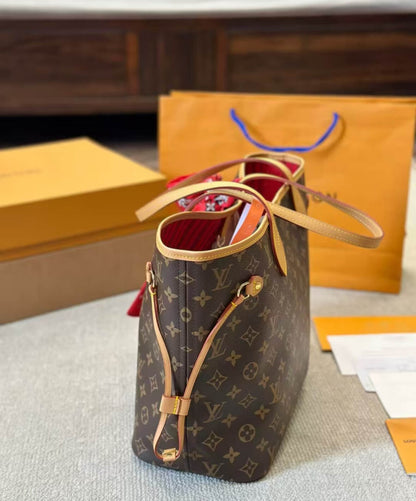 Vintage Brown - Red Handbag